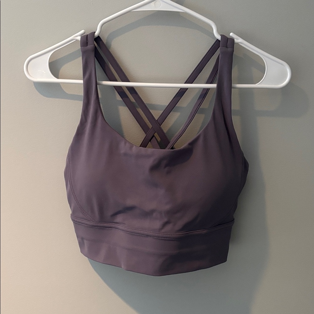 Lavender Criss Cross Sports Bra - Size L
